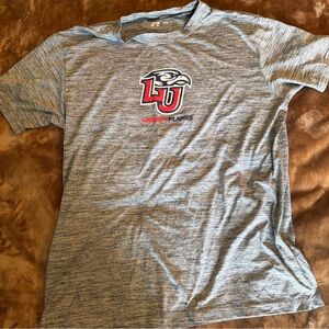 Liberty University LU Flames Russell Navy Tee Shirt size Medium